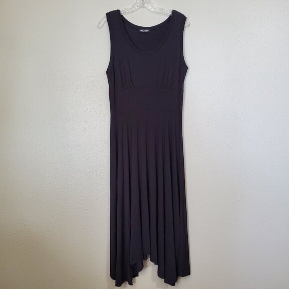 NWOT Softwear By Mark Singer Asymmetric Flowy Dress Sleeveless Midi Tank Dress - Picture 5 of 14